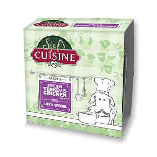 Yamipets Sjef’s Cuisine vleeskuipjes Kip-Kalkoen 300 gr per stuk