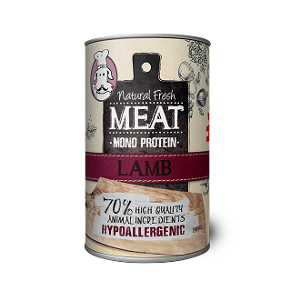 NFM  –  monoproteïne lam - blikvoeding 400 gr
per 6 stuks
